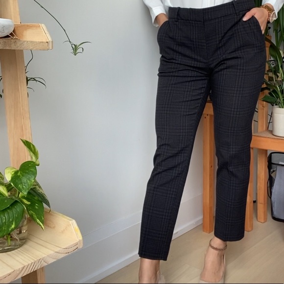 H&M Black Plaid Dress Pants - Picture 3 of 9